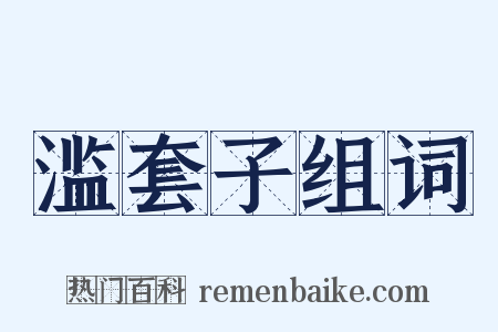 滥套子组词是什么意思的图片